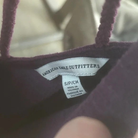 American Eagle Outfitters Deep Purple Blouse - Picture 2 of 3